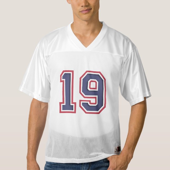 Number 19 men's football jersey (Front)