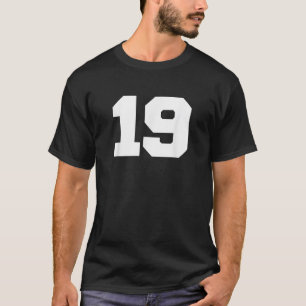 Number 19 Sports Jersey Player 19 Fan FRONT Print T-Shirt