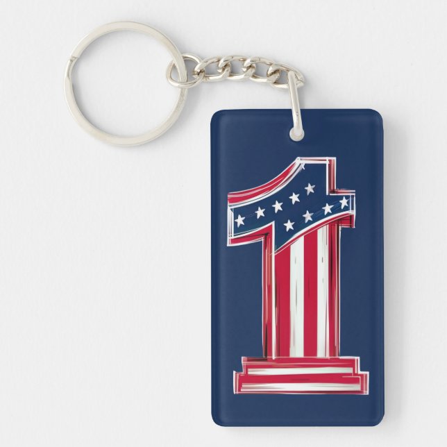 Number 1 American Keychain (Front)