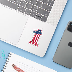 Number 1 American Sticker