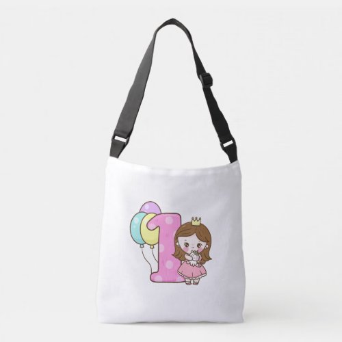 Number 1 and unicorn princess crossbody bag