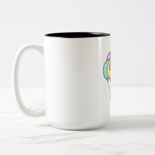 Number 1 and unicorn princess Two_Tone coffee mug