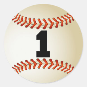 Number 11 Baseball Classic Round Sticker