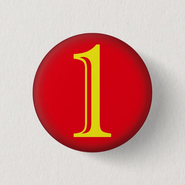 Number 1 batch (MG) Pinback Button (Front)