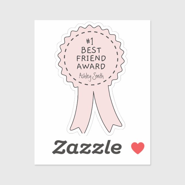 Number 1 best friend award - Custom Name Sticker (Sheet)