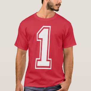 Number 1 Birthday Varsity Sportseam Jersey girl T-Shirt