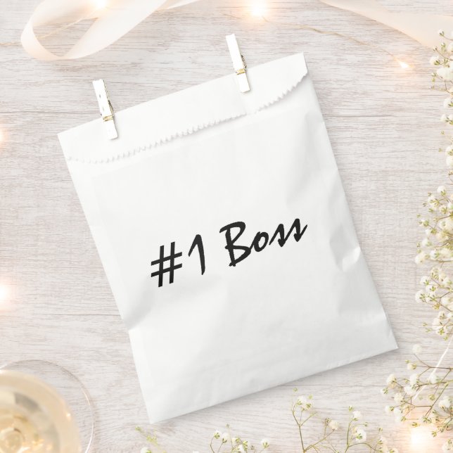 Number 1 Boss Personalize Favor Bag (Clipped)