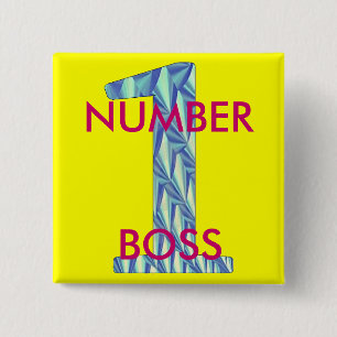 Number 1 Boss-Pin Button