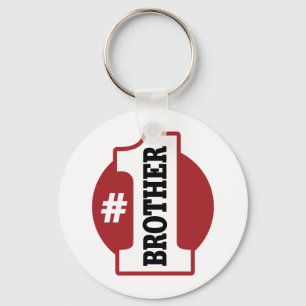 Number 1 Brother Keychain