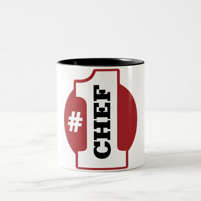 Number 1 Chef Two-Tone Coffee Mug (Center)