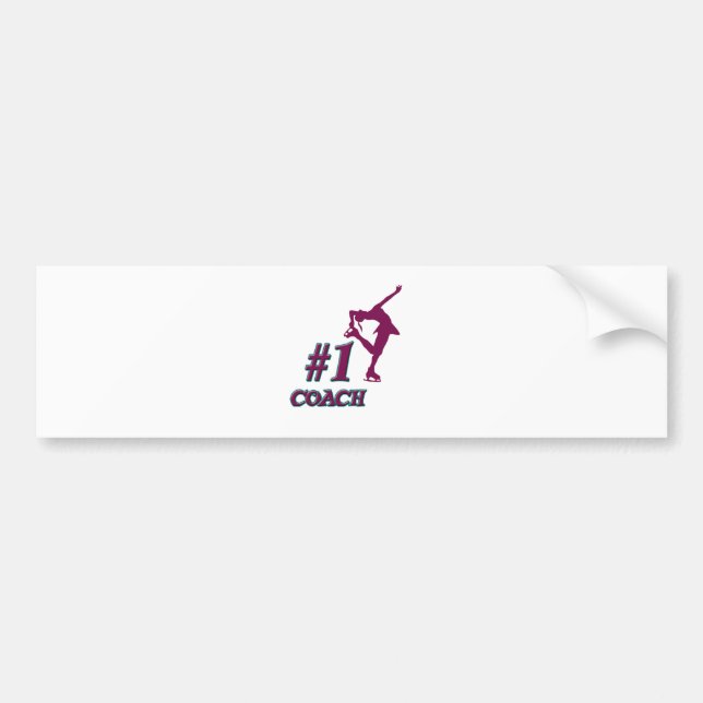 Number #1 Coach Bumper Sticker (Front)