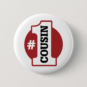 Number 1 Cousin Button
