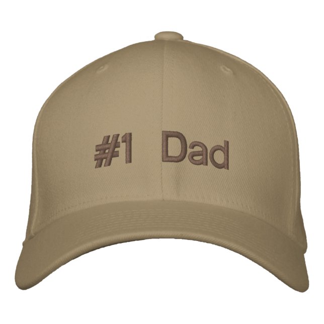 Number 1 Dad Embroidered Baseball Hat (Front)