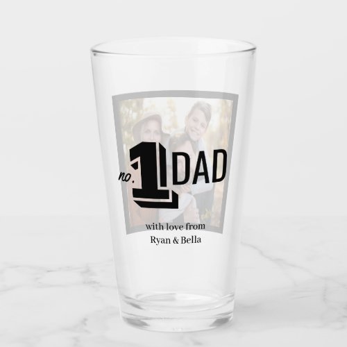 number 1 dad fathers day photo gift coffee mug glass