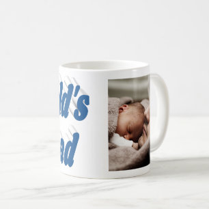 Number 1 Dad Fathers Day photo sea blue text Coffee Mug