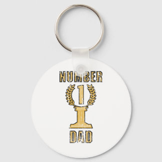 Number 1 Dad Keychain