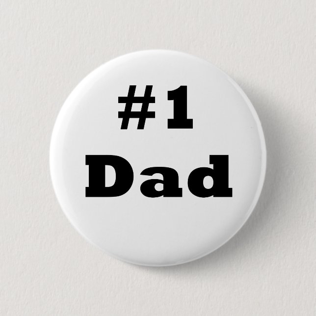 Number 1 Dad Pinback Button (Front)