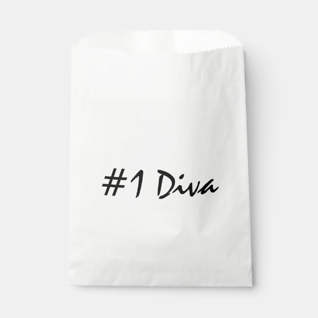 Number 1 Diva   Favor Bag (Front)