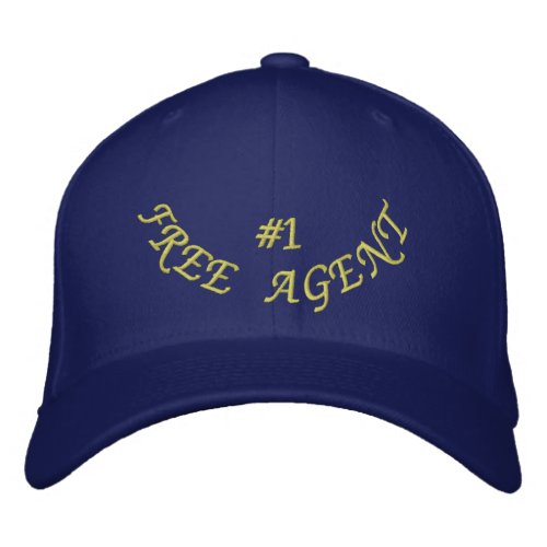 Number 1 Free Agent Embroidered Baseball Cap