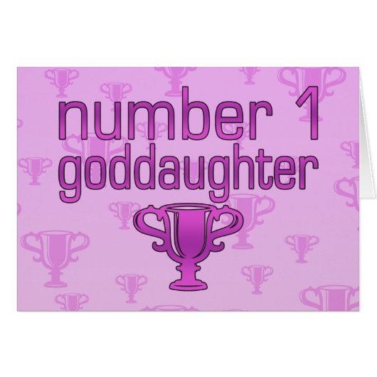 Number 1 Goddaughter Cards (Front Horizontal)