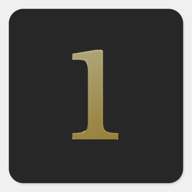 Number 1 gold square sticker (Front)