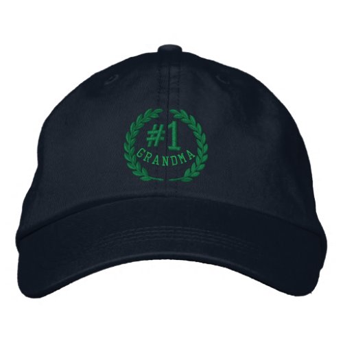 Number 1 Grandma All Star Laurels Embroidery Embroidered Baseball Hat