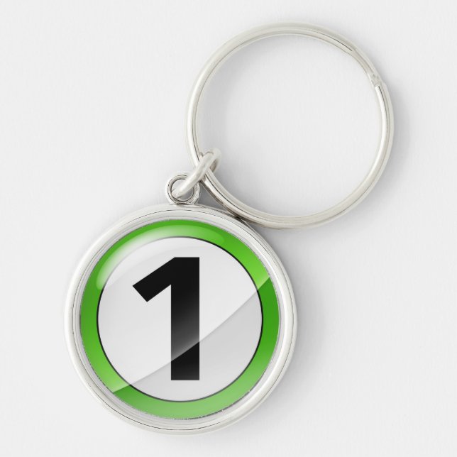 Number 1 green premium Key Chain (Front)