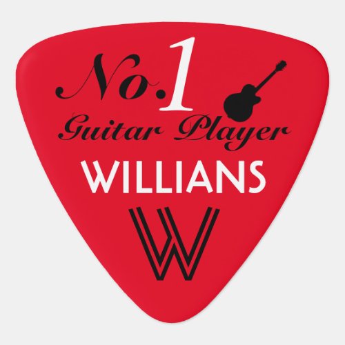 number 1 guitar player personalized guitar pick