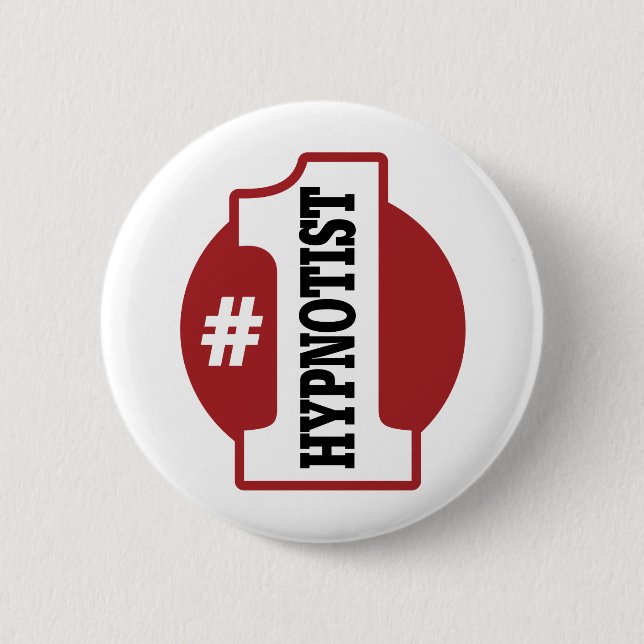 Number 1 Hypnotist Button (Front)