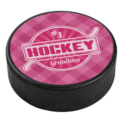 Number 1 Ice Hockey Grandma Puck