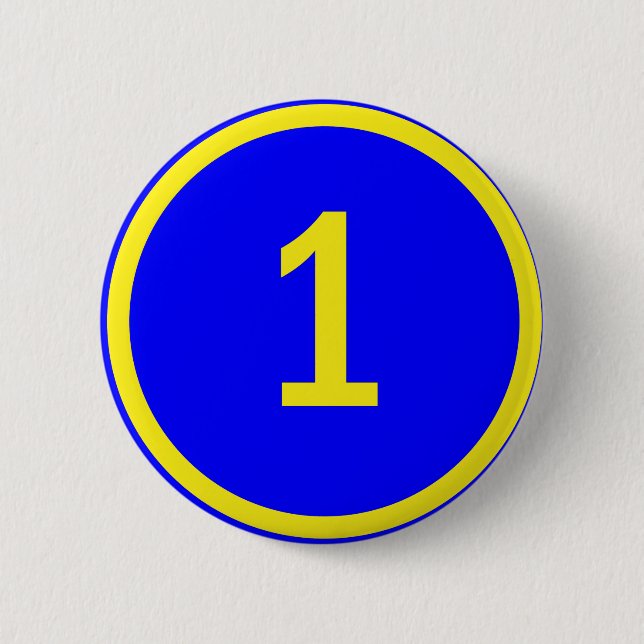 number 1 in a circle button (Front)