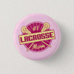 Number 1 Lacrosse Mom Button at Zazzle