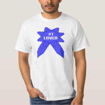 Number 1 Lover Blue Ribbon