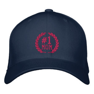 Number 1 MOM All Star Laurels Embroidery Embroidered Baseball Hat