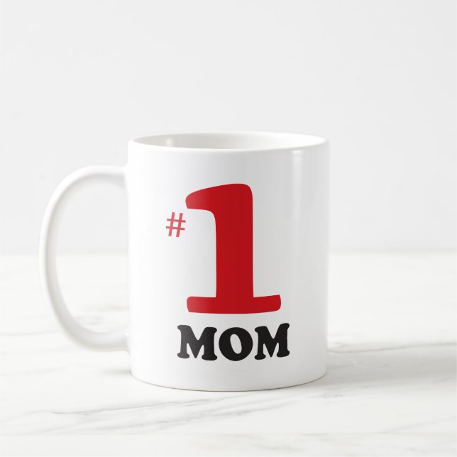 Number 1 Mom Coffee Mug (Left)