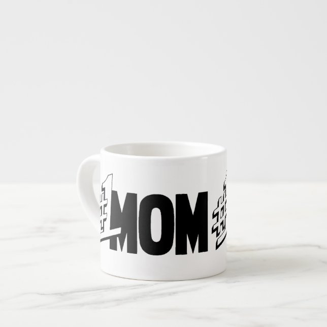 Number 1  Mom Espresso Mug (Front Left)
