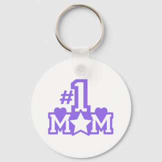 Number 1 Mom Keychain