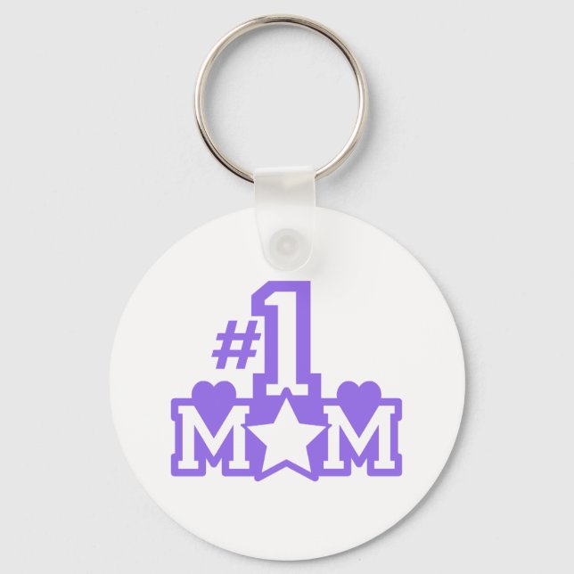 Number 1 Mom Keychain (Front)