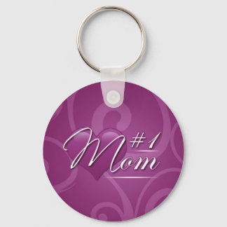 Number 1 Mom Keychain