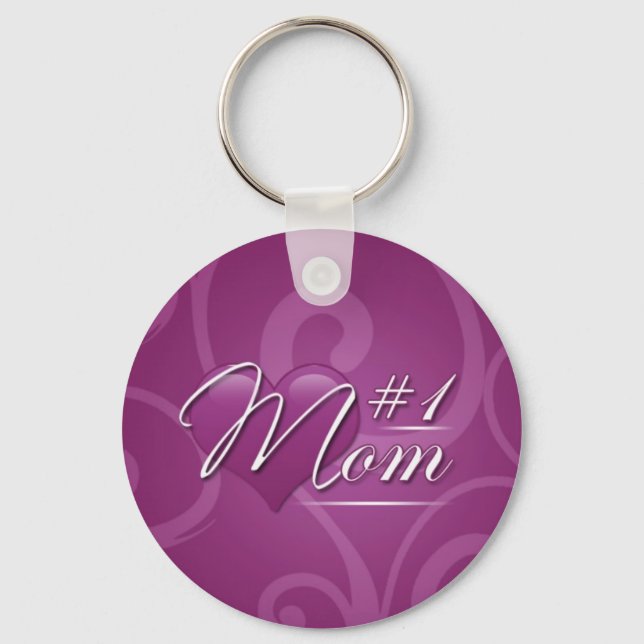 Number 1 Mom Keychain (Front)