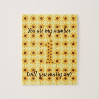 Number 1 One Sunflower Marriage Proposal Puzzles