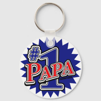 Number 1 Papa Keychain