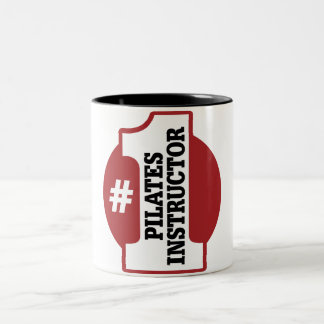 Number 1 Pilates Instructor Two-Tone Coffee Mug