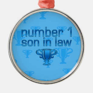 Number 1 Son in Law Metal Ornament