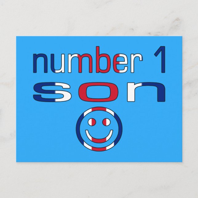 Number 1 Son ( Son's Birthday ) Postcard (Front)