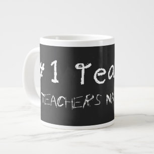 Number 1 Teacher Personalize With Teachers Name Giant Coffee Mug