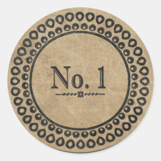 Number 1 Vintage Label