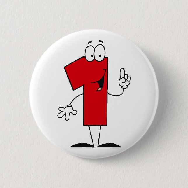 Number 1st Birthday T shirts and Gifts Button (Front)