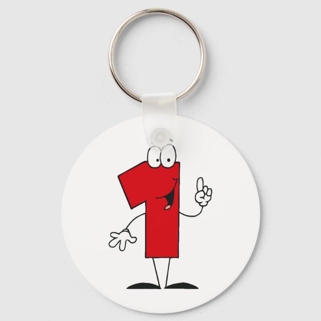 Number 1st Birthday T shirts and Gifts Keychain (Front)