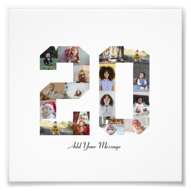 Number 20 Photo Collage (Front)